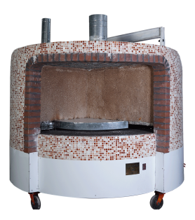 تنور رستورانی نان سنگک متحرک (چرخدار) سایز بزرگ - تنور سازی رضوان